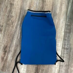 Triangl Blue Drawstring Neoprene Backpack Bag
